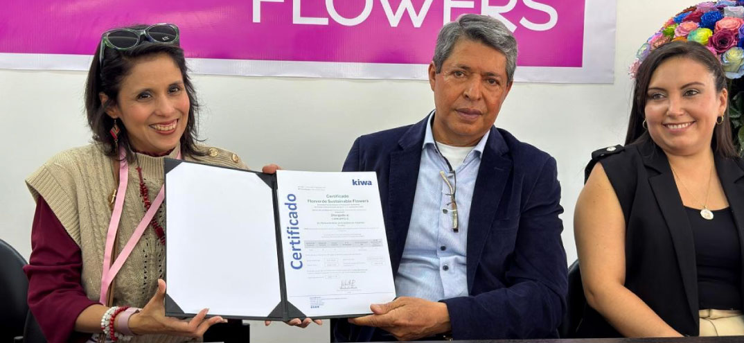 Kiwa entrega los primeros certificados Florverde Sustainable Flowers en Ecuador