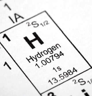 Periodic table element for Hydrogen with atomic number 1, symbol H, and atomic weight 1.00794