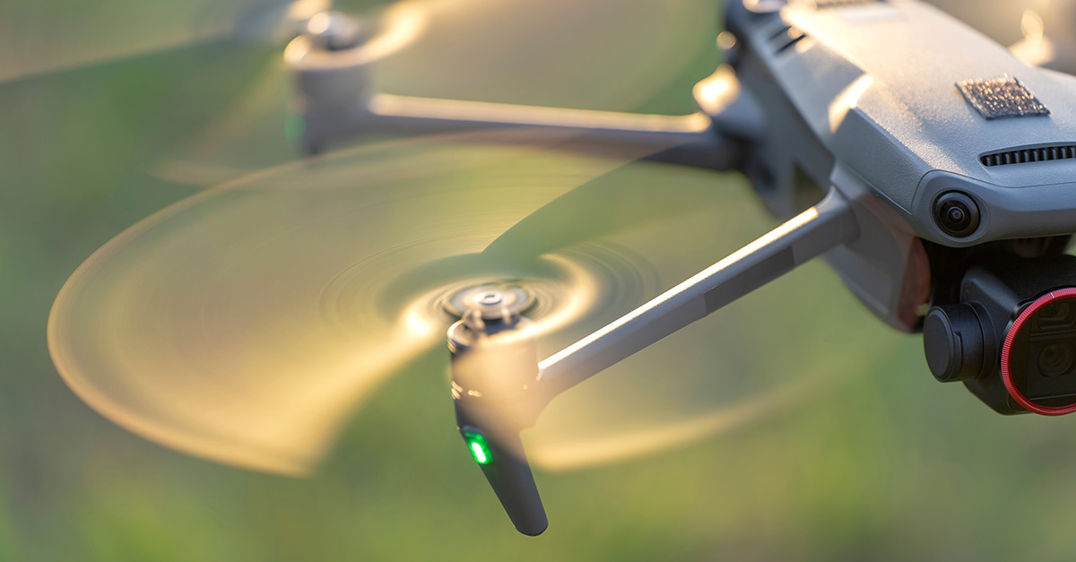 Close up of a drone which is part of Kiwa's Intelligent Inspections solution