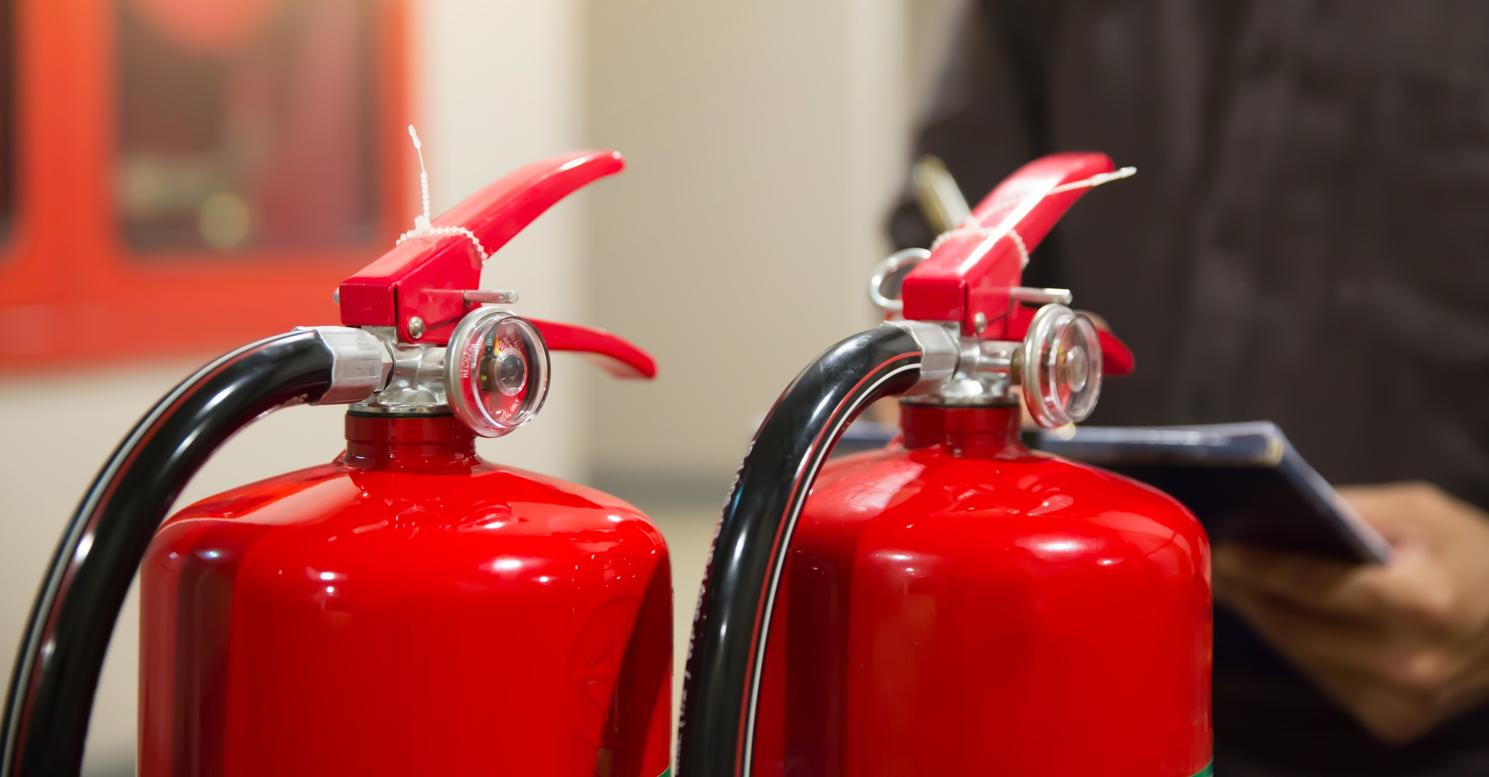 Rode kleine brandblussers