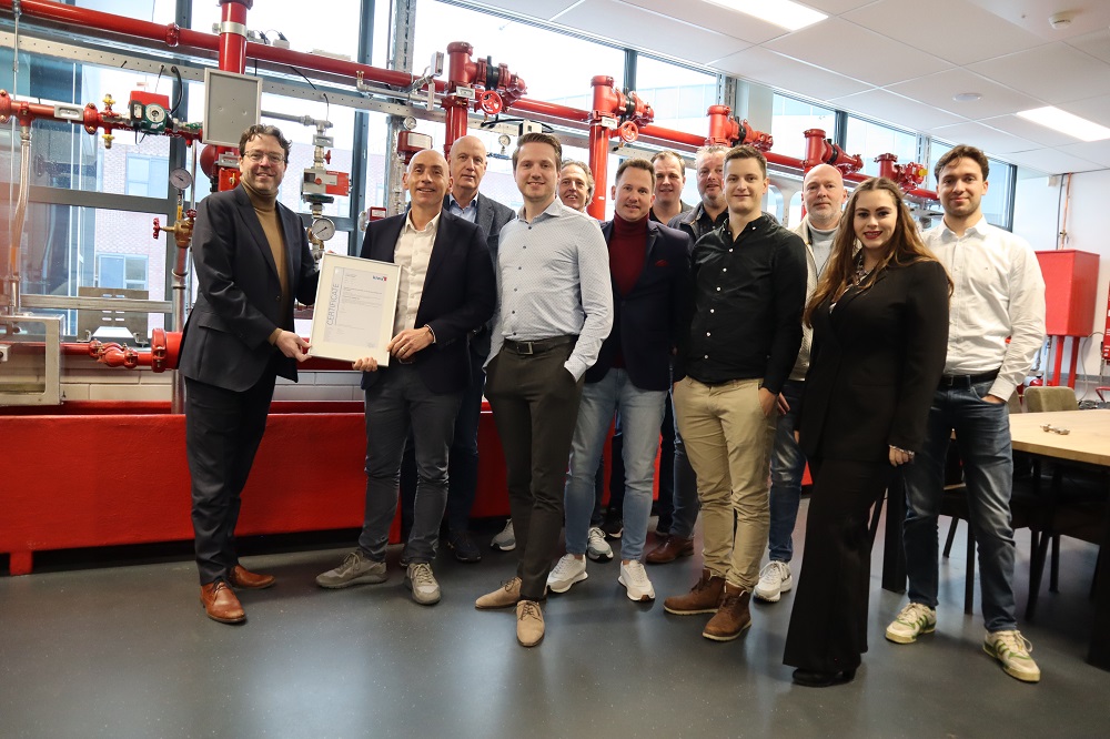 Unica Fire Vision Sprinkler certificaat overhandiging